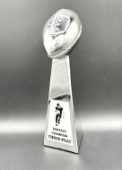 12" Chrome Finish Football Trophy