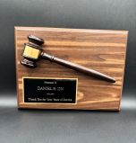 Walnut Gavel Plaque