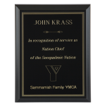 Black Corporate Appreciation Plaque - Black with Gold Letters