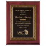 Large Rosewood Piano Finish and Bronze Plaque