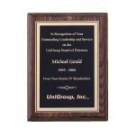 Walnut Service Award Plaque
