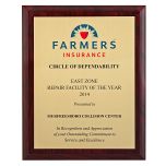 Full Color Scarlet Red Plaque - gold plate