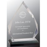Engraved Diamond Gem Acrylic Award in Silver