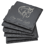 Engraved Black Slate Coaster