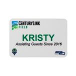 White Rectangle Name Badges -2"x3"