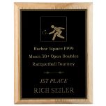 Solid Oak Wood Award Plaque - FREE etching
