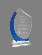 Blue and Crystal Slant Award
