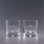 Set of two rocks cocktail glasses with your club's logo