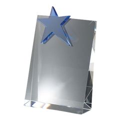Blue Star Wedge Crystal Awards