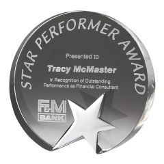 Metal Star Circle Crystal Award