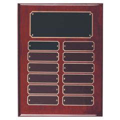 12 Plate - Piano Finish Rosewood Economy Perpetual Plaques