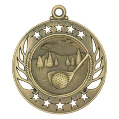 Antiqued Galaxy Golf Medals
