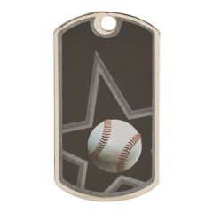 Black Baseball Dog Tags
