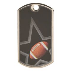 Black Football Dog Tag