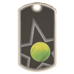 Black Tennis Dog Tag