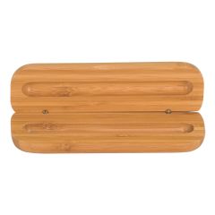Laser Engraved Bamboo Pen Case