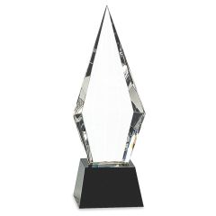 Black Base Obelisk Crystal Trophy