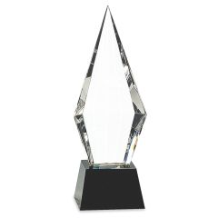 Black Base Obelisk Crystal Trophy