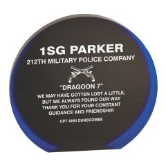 Blue Luminary Circle Acrylic Award