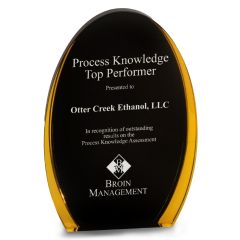 Gold Luminary Oval Acrylic Awards
