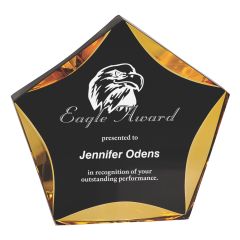 Gold Luminary Black Star Acrylic Awards