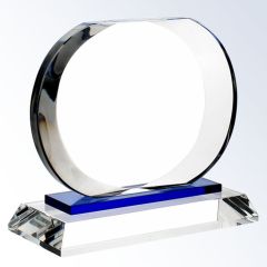 Blue Celestial Crystal Award Trophy