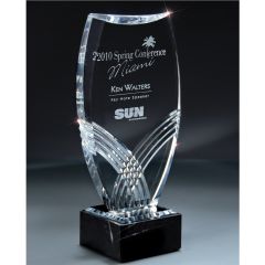 Grooved Nile Clear Acrylic Trophies