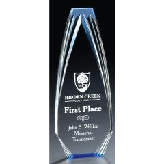 Modern Blue Obelisk Acrylic Trophy