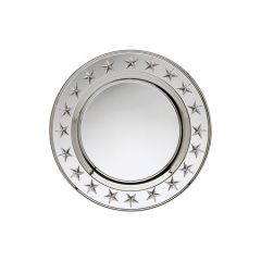 Round Silver Plated Star Tray