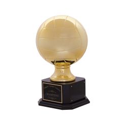 Large Engraved Gold Volleyball Trophy