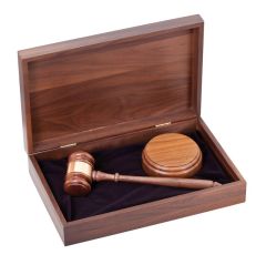 Deluxe Walnut Presentation Gavel
