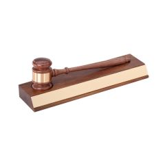 Solid Walnut Gavel and Block Gift