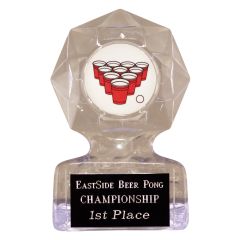 Beer Pong Acrylic Star Trophy