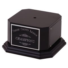 Black Simulated Wood Trophy Base