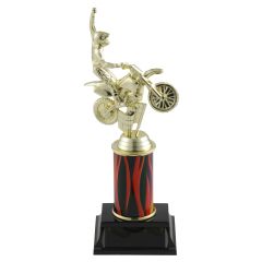 Flaming Motocross Dirt Bike Trophies