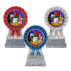 Cooking Competition Resin Trophies - Blue, First Place