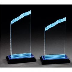 Blue Chisel Top Acrylic Trophies