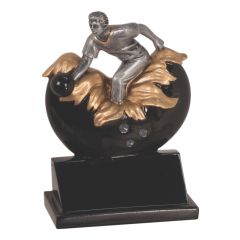 Xploding Color Male Bowling Resin Trophies