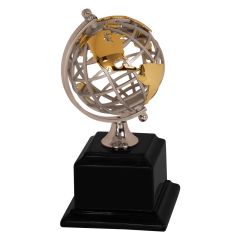 Modern Metal Globe Award Trophy