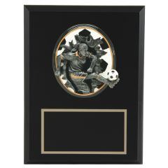 Girls Soccer Blaster 3D Resin Plaque