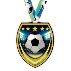 Vivid Color Soccer Shield Medallions