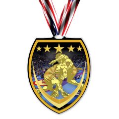 Vivid Color Wrestling Shield Medallions