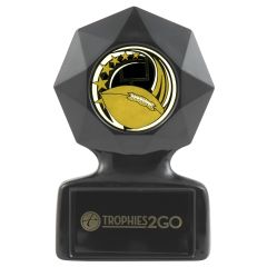 Vintage Black Acrylic Football Trophy