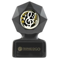 Vintage Black Acrylic Music Trophy