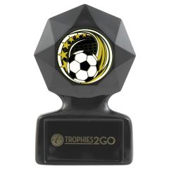 Vintage Black Acrylic Soccer Trophy