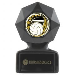 Vintage Black Acrylic Volleyball Trophy