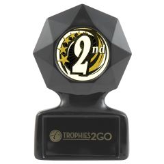 Vintage Black Acrylic 2nd Place Trophy