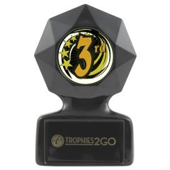 Vintage Black Acrylic 3rd Place Trophy