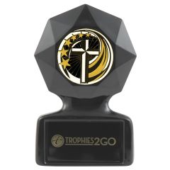 Vintage Black Acrylic Cross Trophy