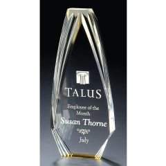Clovis Tip Golden Acrylic Award